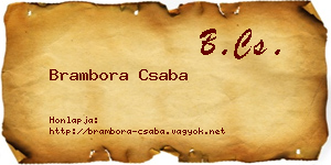 Brambora Csaba névjegykártya